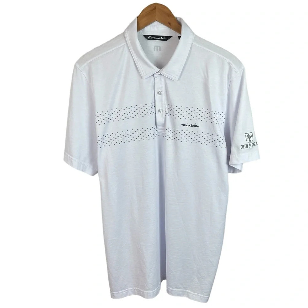 PO767 Men’s Travis Mathew Preppy Stretch Pima Cotton Polo Golf Shirt XL